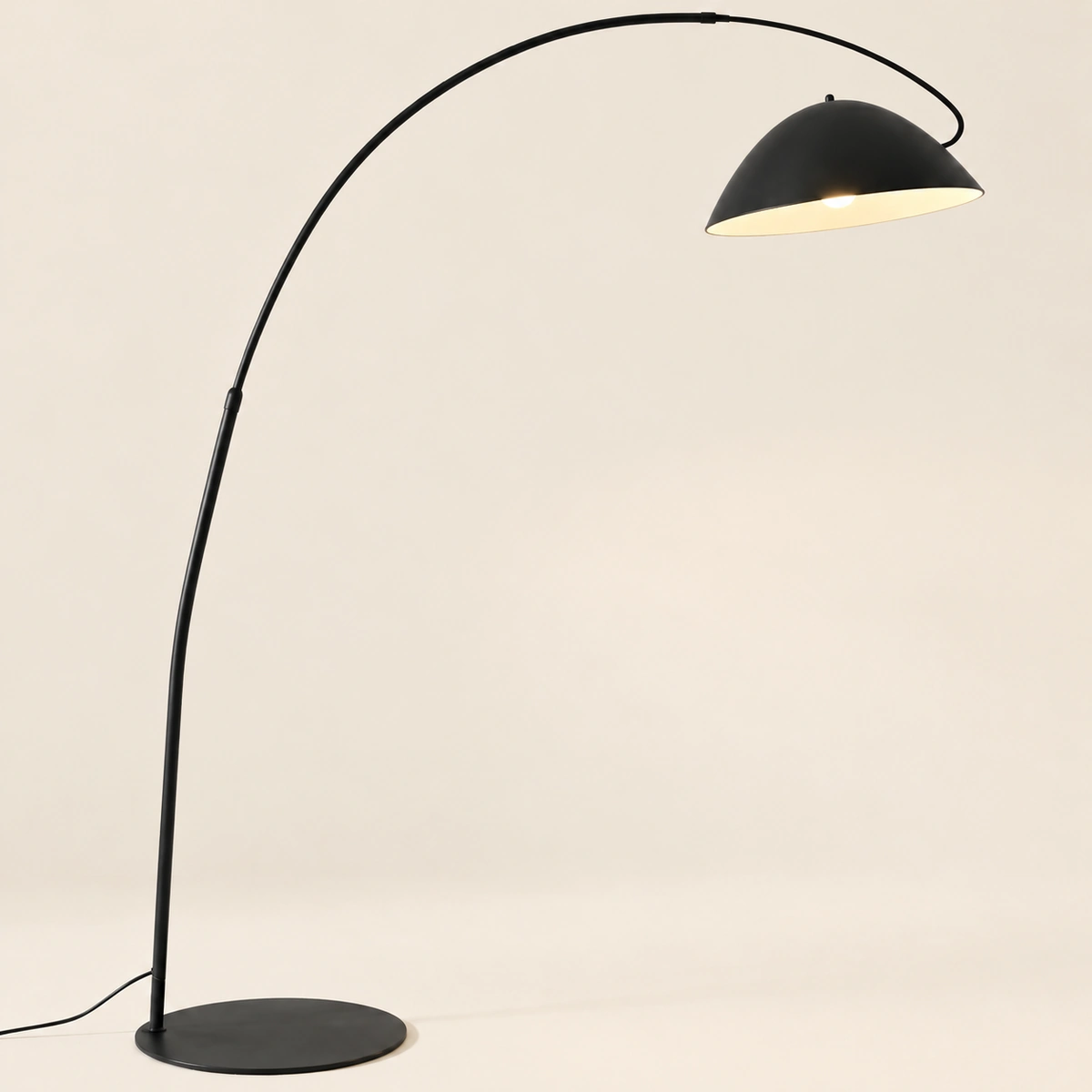 Balina Black Arc Iron Floor Lamp