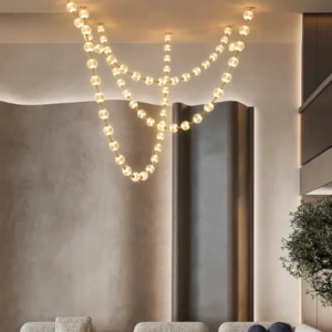 BALINAL Stunning Gold Pendant Light with Warm 3000K LED | Luxury Lighting UAE