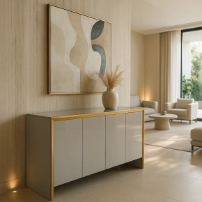 Modern White Buffet Cabinet