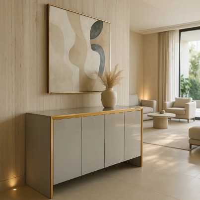 Modern White Buffet Cabinet