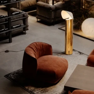 DARIN STAINLESS STEEL GOLDEN FLOOR LAMP