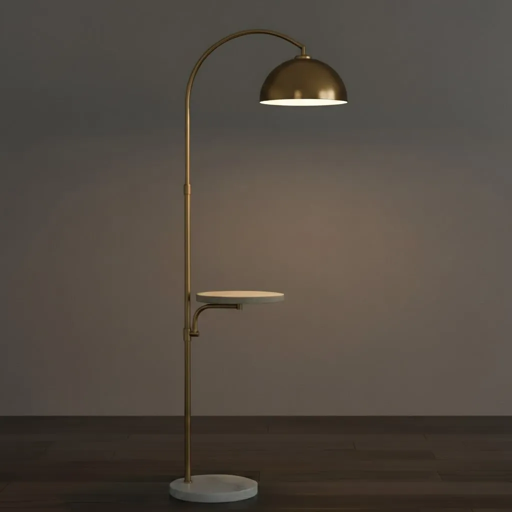 Adjustable Gold Floor Lamp