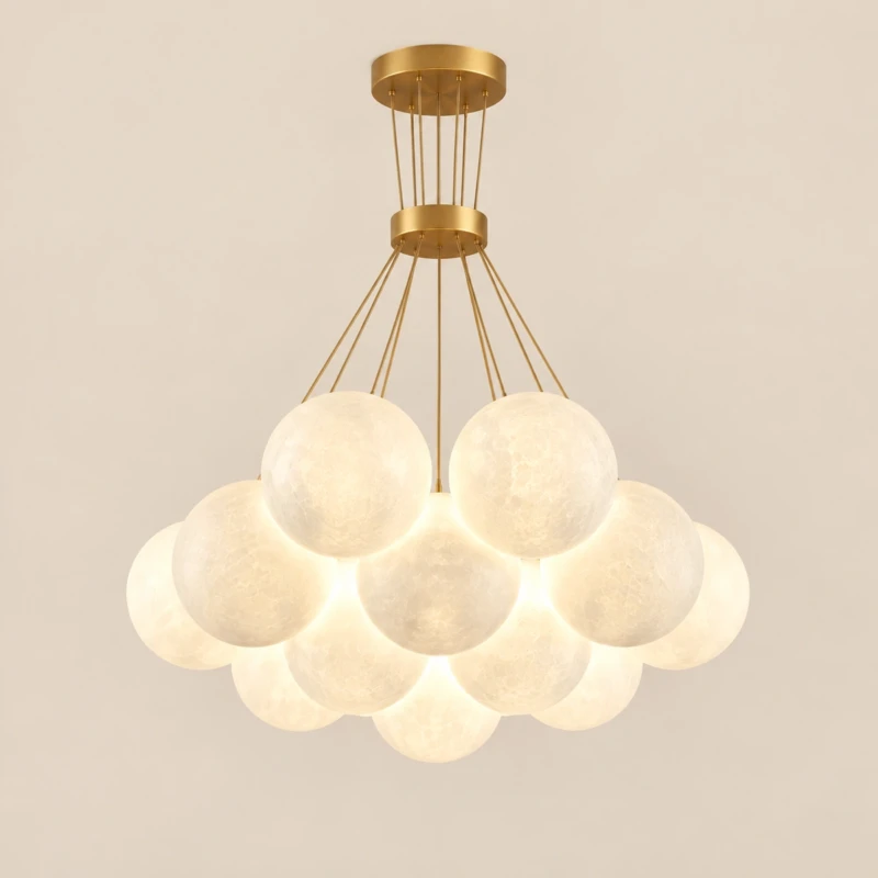 Gold Pendant Light Glestia Stunning 2.2m 13 Ball Luxury Linear Chandelier UAE