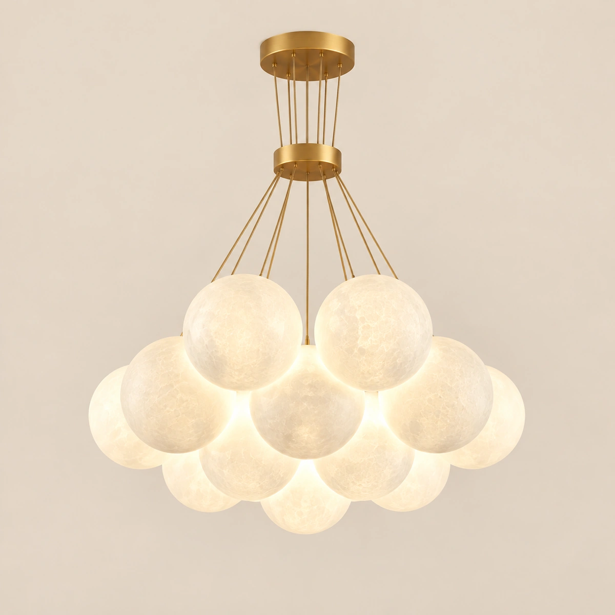 Glestia Gold & White with Metal & Acrylic Pendant Light