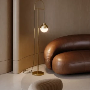 Gold Floor Lamp GOLDI Sleek Minimalist Luxury Metal Standing Lamp 2026 UAE