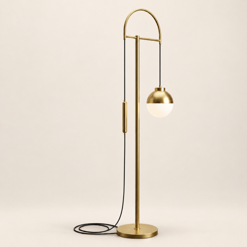 Gold Floor Lamp GOLDI Sleek Minimalist Luxury Metal Standing Lamp 2026 UAE