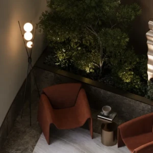 Black Floor Lamp XALINA Modern 164cm LED Sculptural Design Lamp 2026 UAE