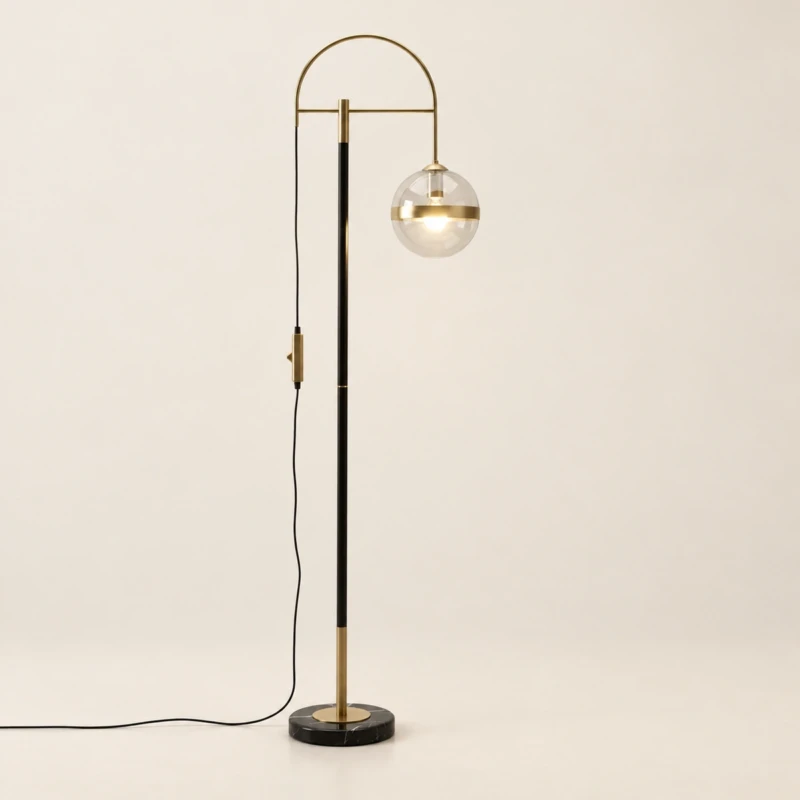 Marble Floor Lamp KALITA Luxury Black Gold 180cm Designer Standing Lamp 2026 UAE