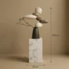 KALITAN BLACK & WHITE RESIN CRAFTS FLOOR LAMP - luxury furniture Dubai UAE