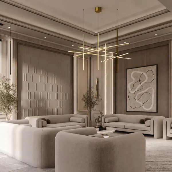 Karilla Pendant Light Bold Copper Geometric 106W LED Luxury Ceiling Light UAE