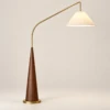 Locana Walnut Iron Floor Lamp | Majestic Home UAE