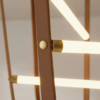 Muse Double Height Brown Leather & Glass Pendant Light - luxury furniture Dubai UAE