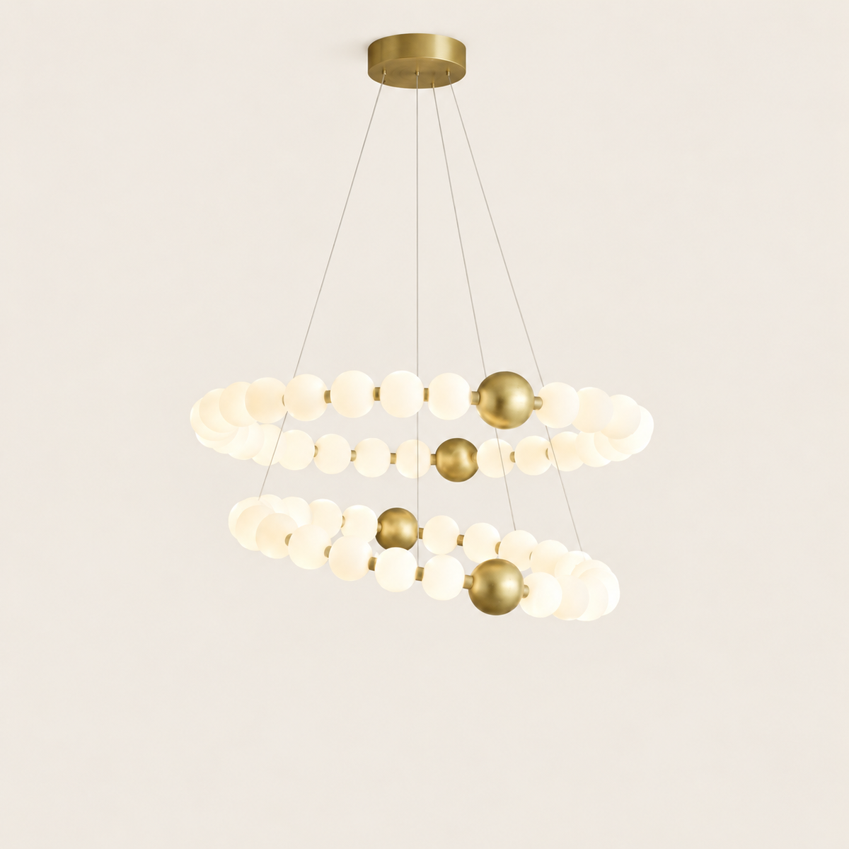 Natalia Gold Iron & PE Pendant Light