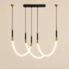 Modern Pendant Light SOLENE Stunning Black White 3-Color LED Fixture UAE