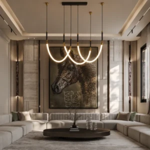 Modern Pendant Light SOLENE Stunning Black White 3-Color LED Fixture UAE