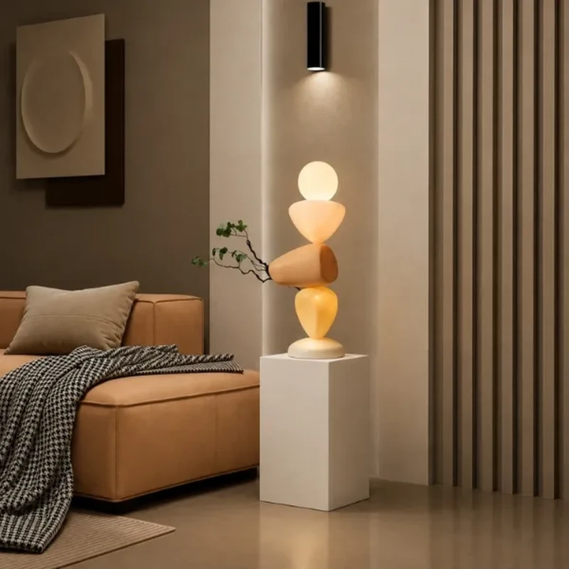 Resin Floor Lamp STONI Sculptural Modern 137cm Artistic Lighting Piece 2026 UAE