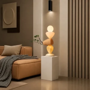 Resin Floor Lamp STONI Sculptural Modern 137cm Artistic Lighting Piece 2026 UAE