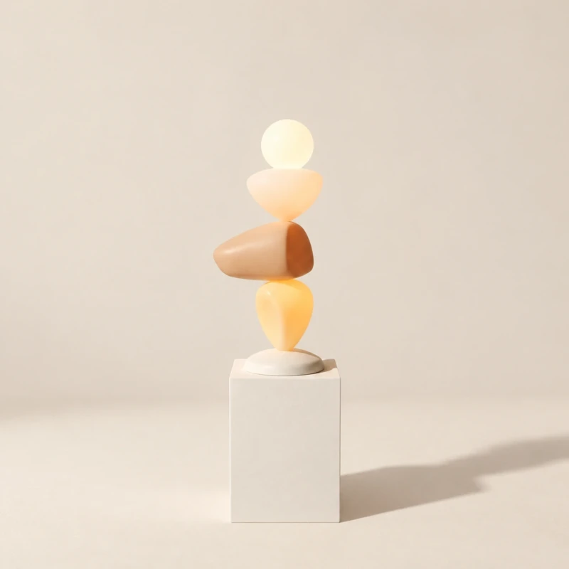 Resin Floor Lamp STONI Sculptural Modern 137cm Artistic Lighting Piece 2026 UAE