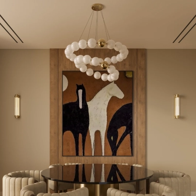 Plated Iron Pendant Light
