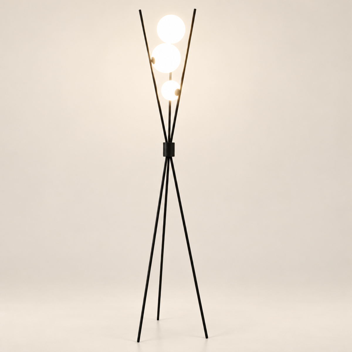 Xalina Black Metal Floor Lamp