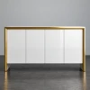 DAKLON WHITE & GOLD BUFFET CABINET - luxury furniture Dubai UAE