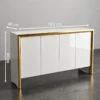 DAKLON WHITE & GOLD BUFFET CABINET - luxury furniture Dubai UAE