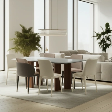 Modern Veneered Dining Table