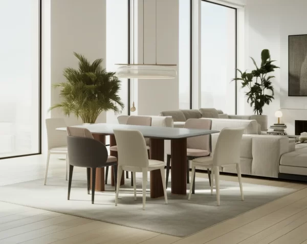 Modern Veneered Dining Table