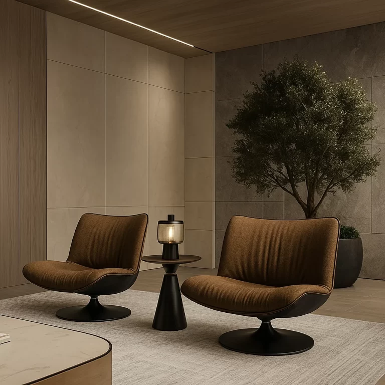 Warm Brown Swivel Chair