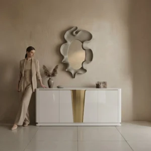 WHITE & GOLD BUFFET CABINET IN UAE