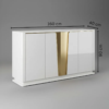 Belgravia White & Gold Stainless Steel Coffee Station Cabinet 2026 | Luxury Coffee Cabinet UAE