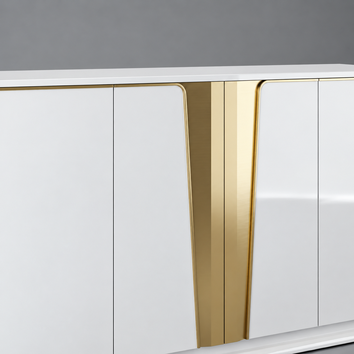 Belgravia White & Gold Stainless Steel Coffee Station Cabinet 2026 | Luxury Coffee Cabinet UAE