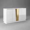 Belgravia White & Gold Stainless Steel Coffee Station Cabinet 2026 | Luxury Coffee Cabinet UAE
