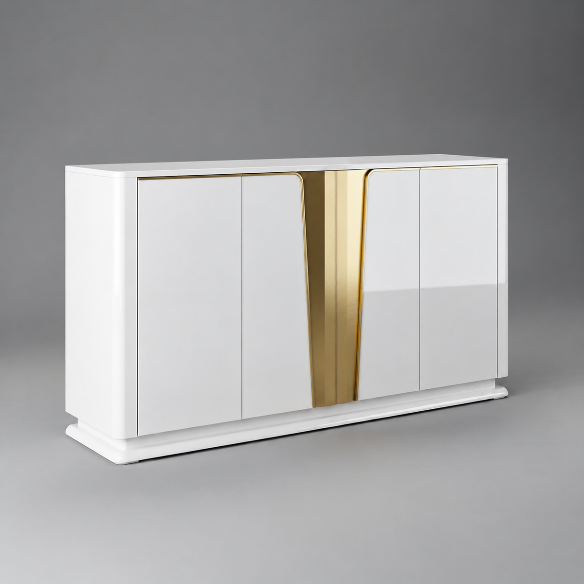 Belgravia White & Gold Stainless Steel Coffee Station Cabinet 2026 | Luxury Coffee Cabinet UAE