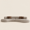 Calisa 4 Seater Sofa | Luxury Curved Cream Sectional…