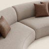 Calisa 4 Seater Sofa | Luxury Curved Cream Sectional Modular Sofa - luxury furniture Dubai UAE