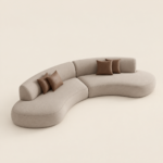 Calisa 4 Seater Sofa | Luxury Curved Cream Sectional Modular Sofa