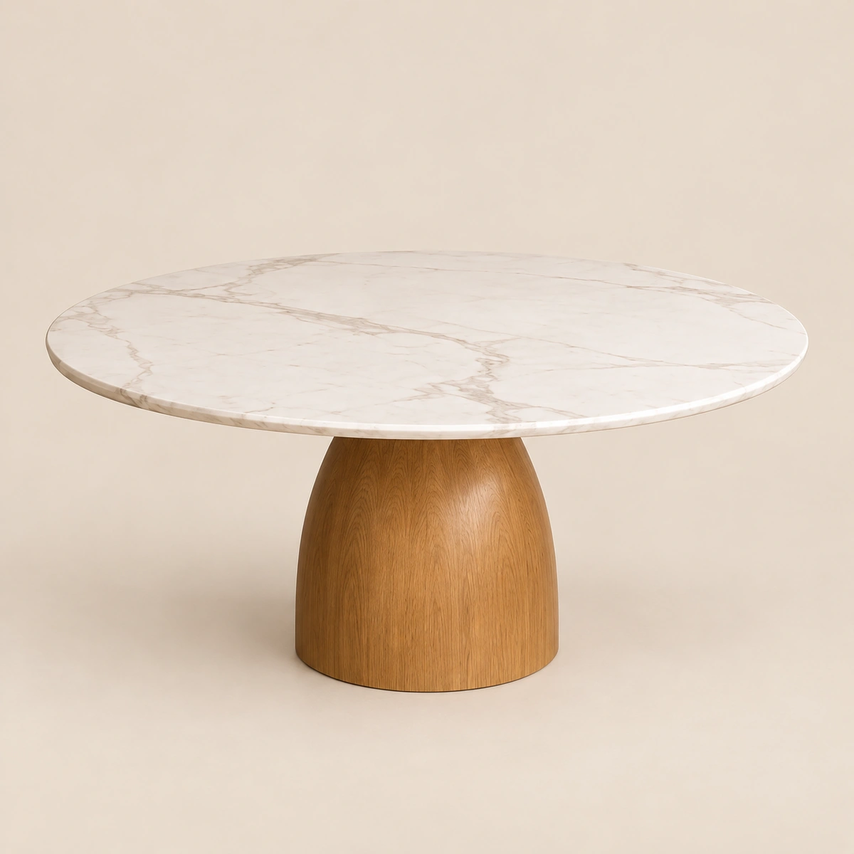 Eleganza White & Brown Sintered Stone Dining Table