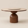 Anabella White & Brown Sintered Stone Dining Table