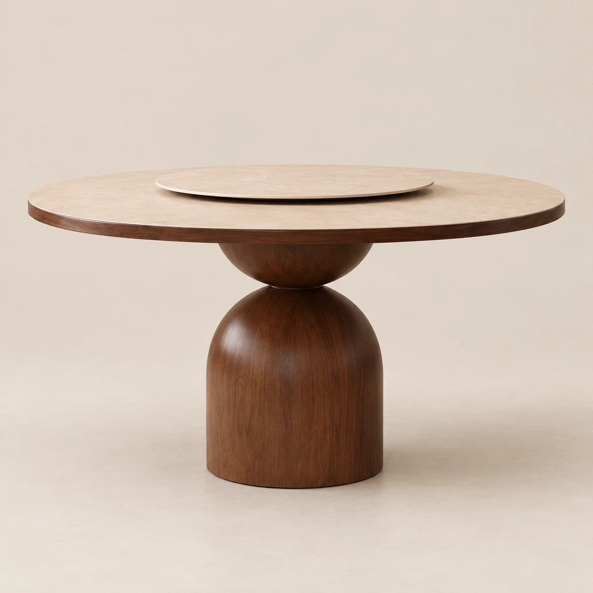 Anabella White & Brown Sintered Stone Dining Table