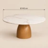 Eleganza White & Brown Sintered Stone Dining Table - luxury furniture Dubai UAE