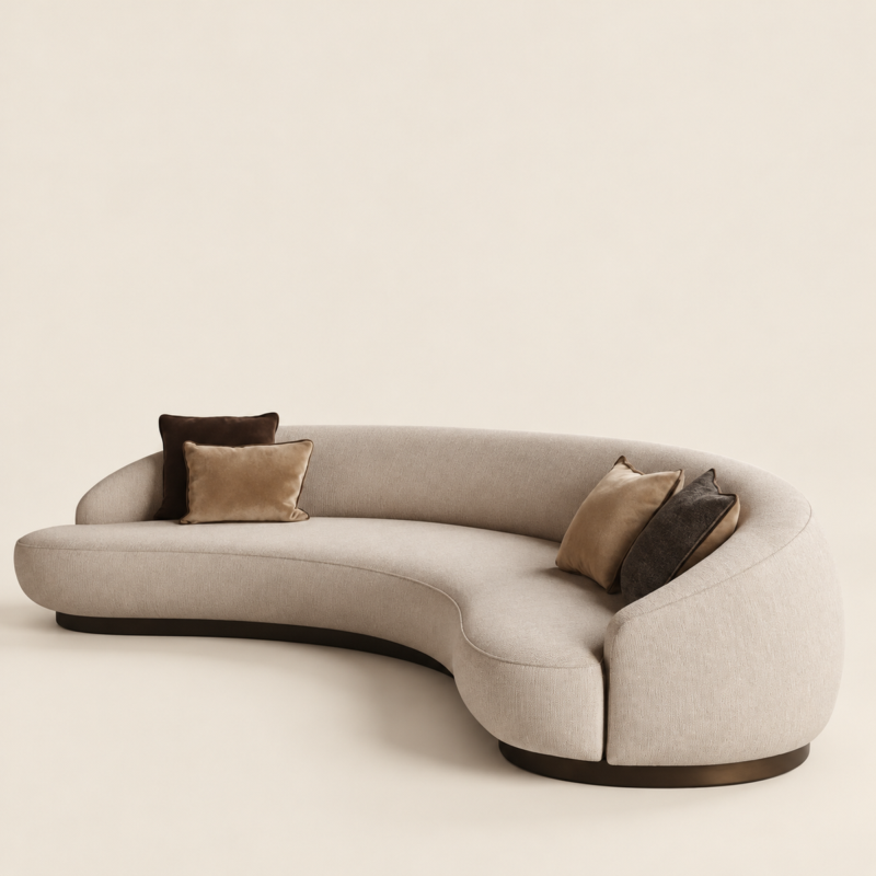 Dalina 4 Seater Sofa | Minimalist Curved Luxury Lounge Sofa