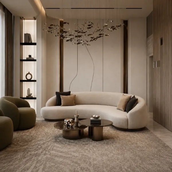 Dalina 4 Seater Sofa | Stunning Minimalist Curved Luxury Lounge Sofa (2026)