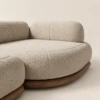 Dovella 2 Seater Curved Sectional Sofa with Wooden Base - luxury furniture Dubai UAE