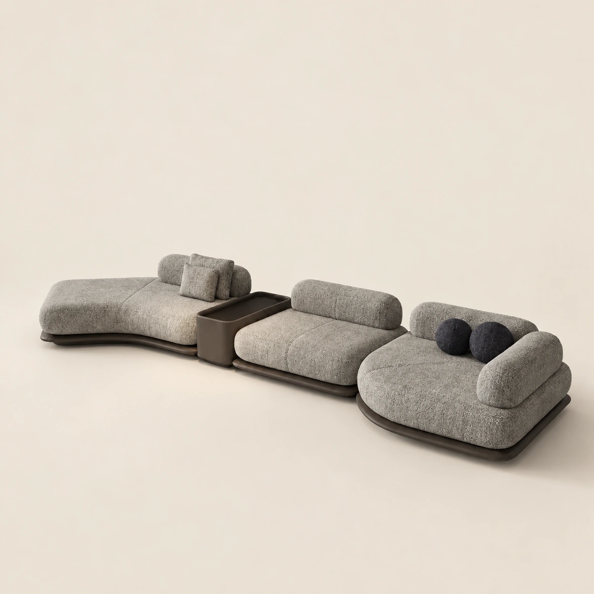 Eslo 4 Seater Sofa | Organic Modern Curved Modular Sectional Sofa