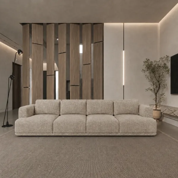 Elara 4 Seater Sofa | Stunning Modern Minimalist Upholstered Living Room Couch