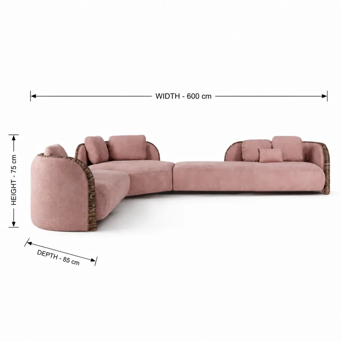 Stefania 7 Seater Sofa | Luxury Modern Sectional Living Room Design (2026 Model)