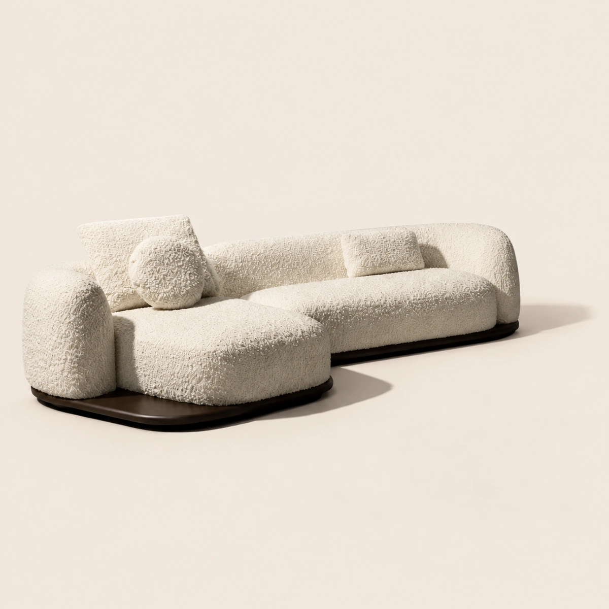 Silvia 3 Seater Curved Boucle Luxury Modern Sofa