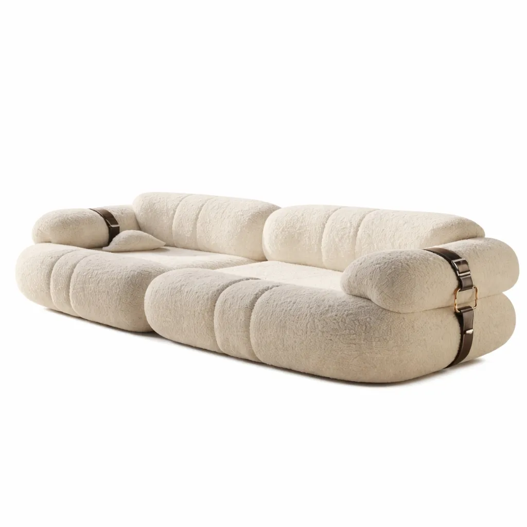 Julia 2 Seater Curved Boucle Sofa
