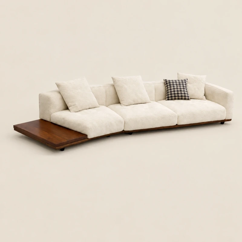 Viola 4 Seater Sofa | Modern Low-Profile Sectional with Wood Coffee Table (2026)